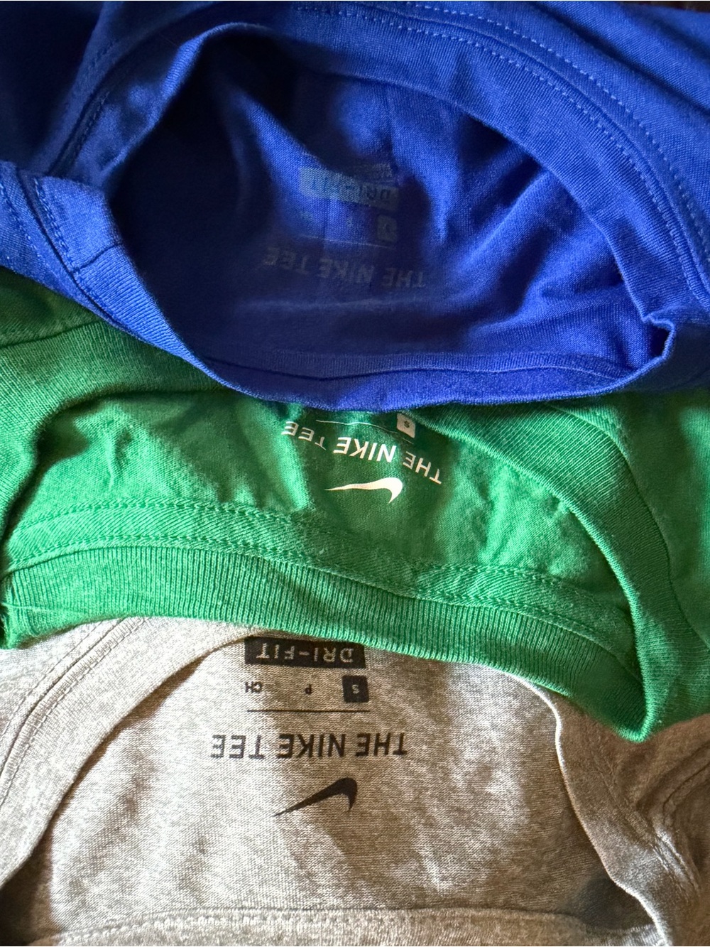 Nike Men’s Dri-FIT Short-Sleeve Tees - Blue, Green and Gray